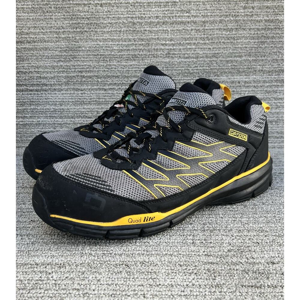 Dakota Work Shoes Quad Lite Athletic Aluminum Toe Steel Plate Men's 9.5 US Wide